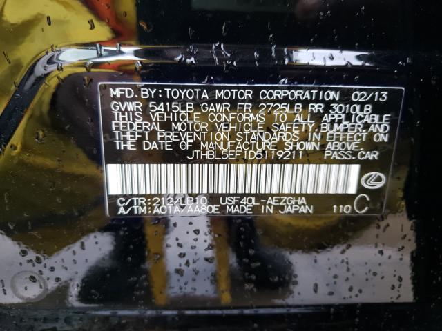 2013 LEXUS LS 460 JTHBL5EF1D5119211