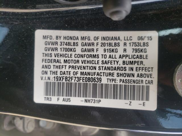 2015 HONDA CIVIC SE 19XFB2F73FE080639