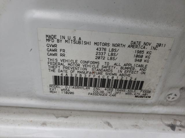 2012 MITSUBISHI GALANT ES 4A32B3FF4CE012124