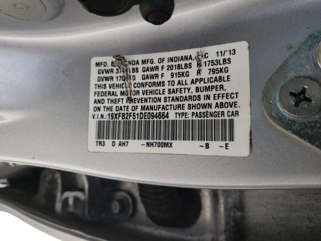 2013 HONDA CIVIC LX 19XFB2F51DE094664