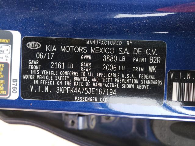 2018 KIA FORTE LX 3KPFK4A75JE167194