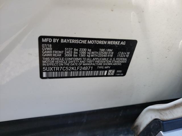 2019 BMW X3 SDRIVE3 5UXTR7C52KLF24871