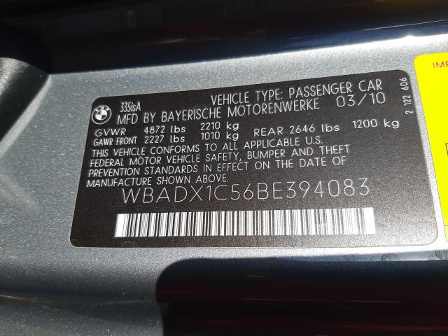 2011 BMW 335 IS WBADX1C56BE394083