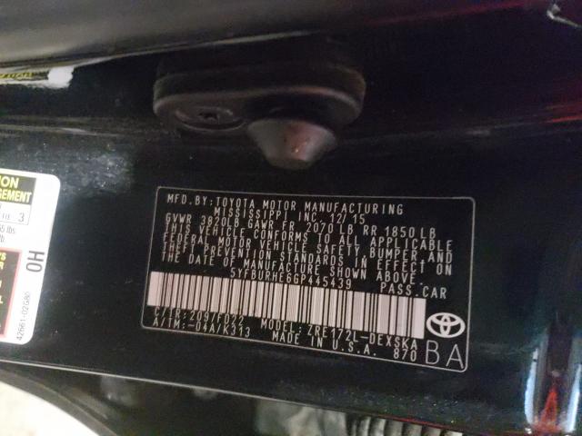 2016 TOYOTA COROLLA L 5YFBURHE6GP445439