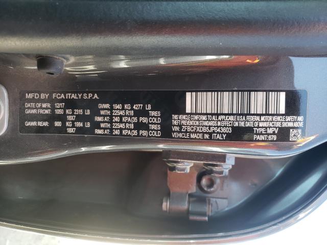 2018 FIAT 500X LOUNG ZFBCFXDB5JP643603