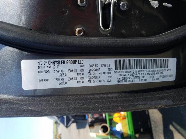 2012 DODGE RAM 1500 S 1C6RD7GP6CS168720
