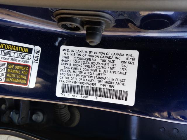 2016 HONDA CR-V SE 2HKRM4H40GH668405