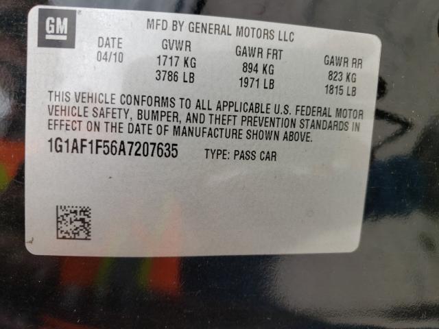2010 CHEVROLET COBALT 2LT 1G1AF1F56A7207635