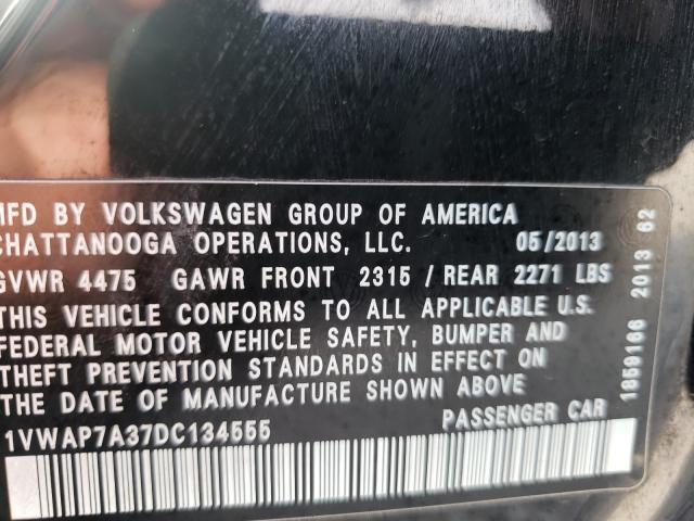 2013 VOLKSWAGEN PASSAT 1VWAP7A37DC134555
