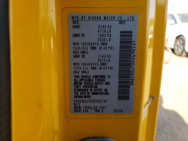 2014 NISSAN NV200 TAXI 3N8CM0JT2EK690137
