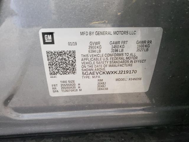 2019 BUICK ENCLAVE AV 5GAEVCKWXKJ219170