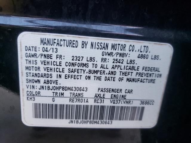 2013 INFINITI EX37 BASE JN1BJ0HP8DM430643