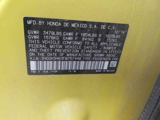 2015 HONDA FIT EX 3HGGK5H83FM757448