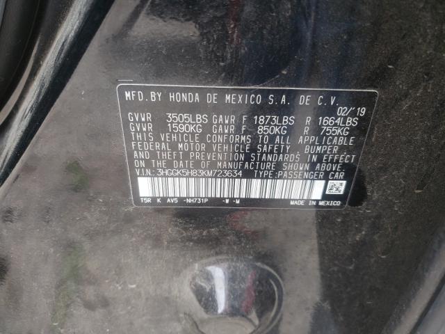 2019 HONDA FIT EX 3HGGK5H83KM723634