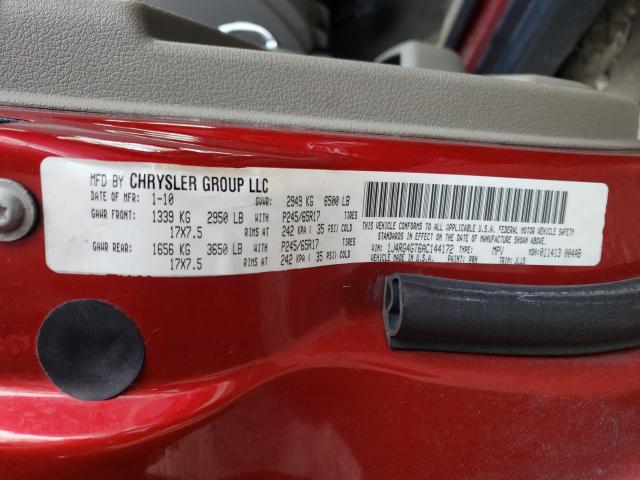 2010 JEEP COMMANDER 1J4RG4GT6AC144172