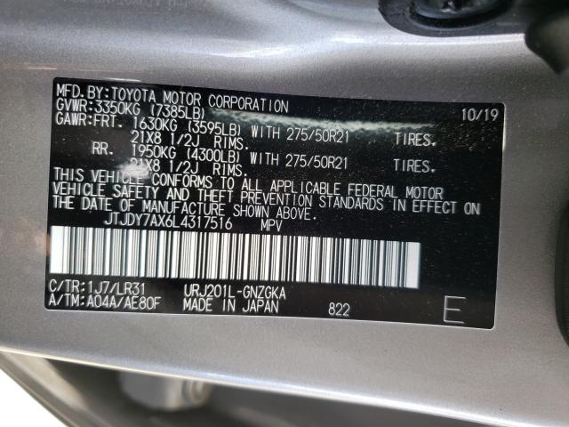 2020 LEXUS LX 570 JTJDY7AX6L4317516