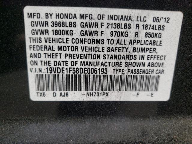 2013 ACURA ILX 20 PRE 19VDE1F58DE006193