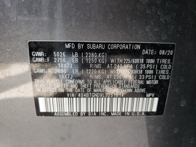 2020 SUBARU OUTBACK LI 4S4BTGND9L3251814