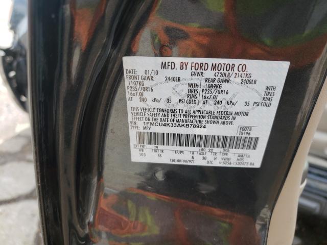 2010 FORD ESCAPE HYB 1FMCU4K33AKB78924
