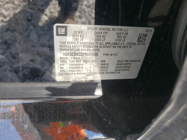 2015 CHEVROLET TAHOE 1GNSCBKC2FR699386