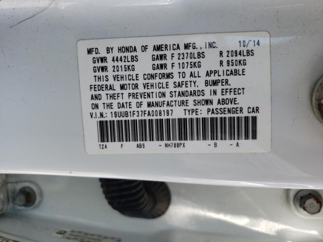 2015 ACURA TLX 19UUB1F37FA008197
