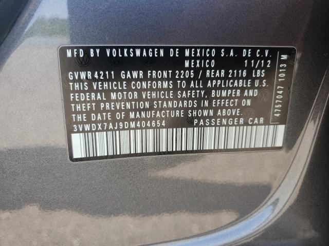 2013 VOLKSWAGEN JETTA SE 3VWDX7AJ9DM404654