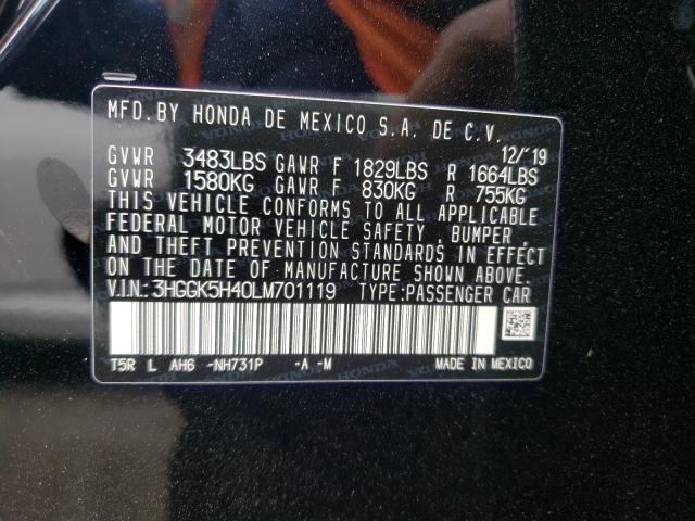 2020 HONDA FIT LX 3HGGK5H40LM701119