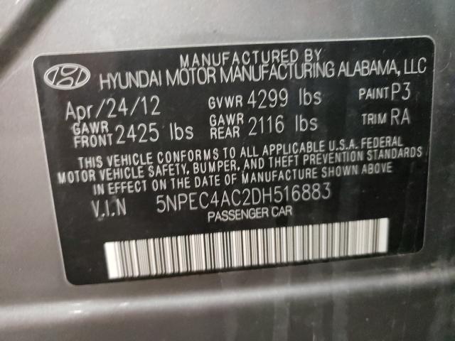 2013 HYUNDAI SONATA LIM 5NPEC4AC2DH516883