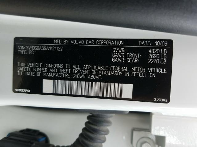 2010 VOLVO S80 3.2 YV1960AS9A1121122