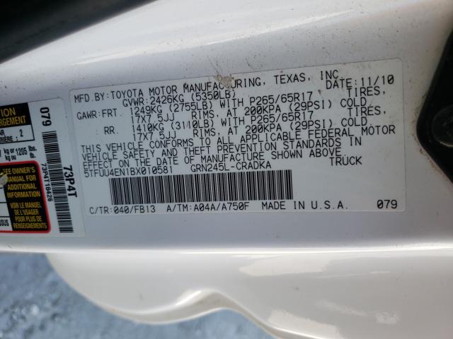 2011 TOYOTA TACOMA ACC 5TFUU4EN1BX010581