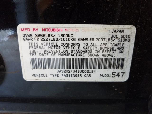 2011 MITSUBISHI LANCER ES/ JA32U2FU4BU002184