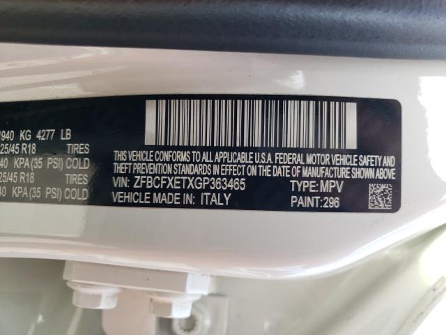 2016 FIAT 500X TREKK ZFBCFXETXGP363465