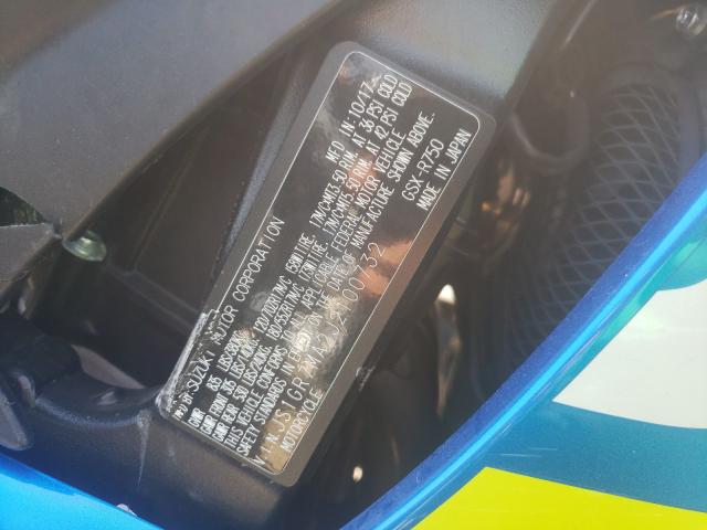 2018 SUZUKI GSX-R750 JS1GR7MA2J2100732