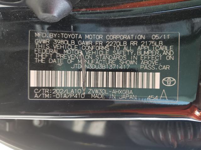 2011 TOYOTA PRIUS JTDKN3DU3B1371417