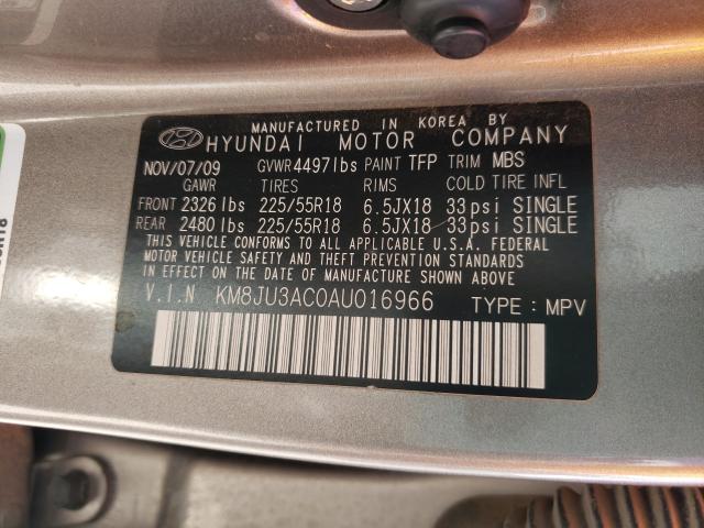 2010 HYUNDAI TUCSON KM8JU3AC0AU016966
