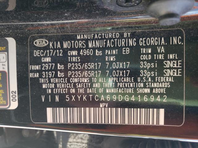 2013 KIA SORENTO LX 5XYKTCA69DG416942