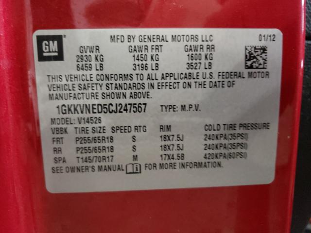 2012 GMC ACADIA 1GKKVNED5CJ247567