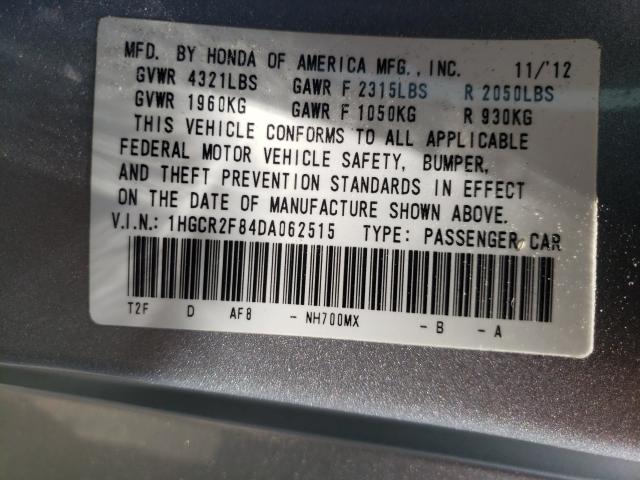 2013 HONDA ACCORD EXL 1HGCR2F84DA062515