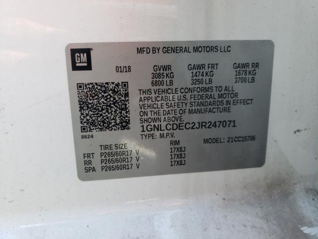 2018 CHEVROLET TAHOE POLI 1GNLCDEC2JR247071