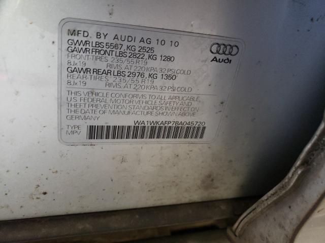 2011 AUDI Q5 PRESTIG WA1WKAFP7BA045720