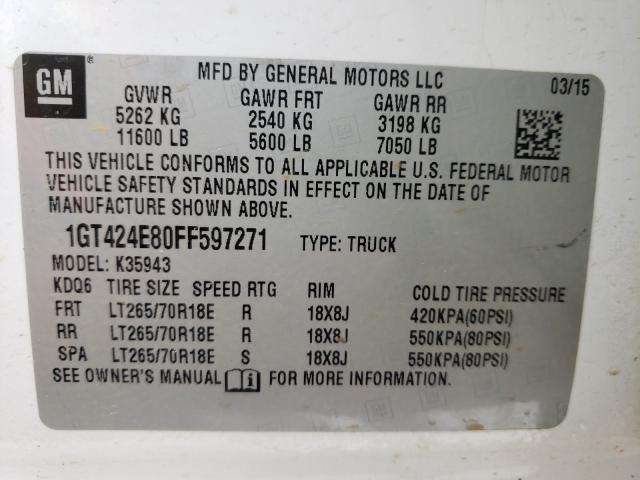2015 GMC SIERRA K35 1GT424E80FF597271
