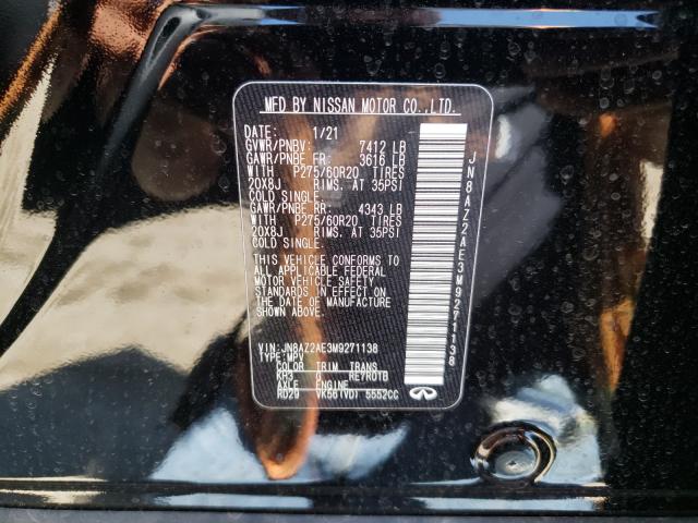 2021 INFINITI QX80 LUXE JN8AZ2AE3M9271138