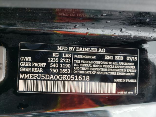 2016 SMART FORTWO WMEFJ5DA0GK051618