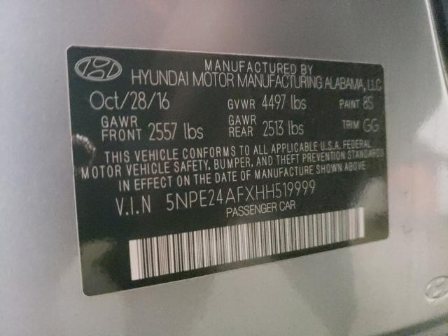 2017 HYUNDAI SONATA SE 5NPE24AFXHH519999