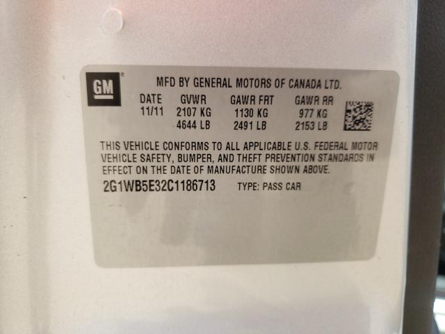 2012 CHEVROLET IMPALA LT 2G1WB5E32C1186713