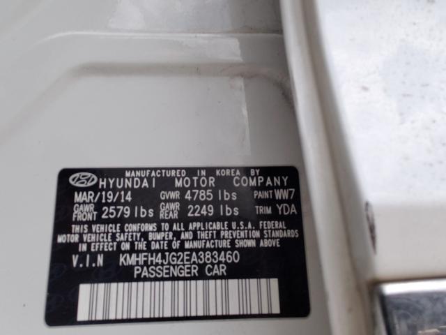 2014 HYUNDAI AZERA GLS KMHFH4JG2EA383460