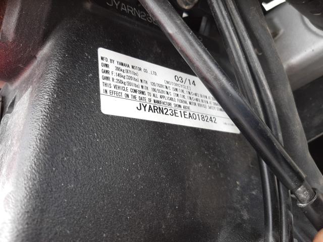 2014 YAMAHA YZFR1 JYARN23E1EA018242