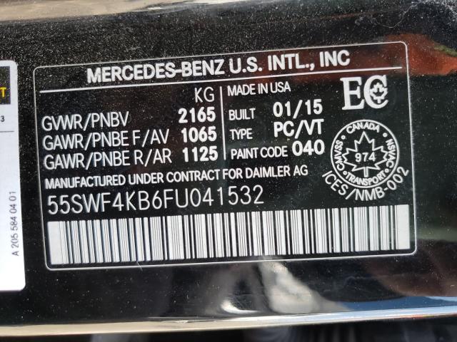 2015 MERCEDES-BENZ 300C 55SWF4KB6FU041532