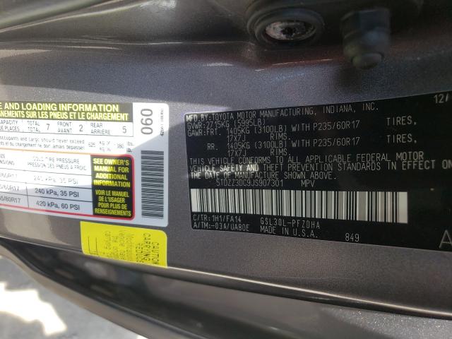 2018 TOYOTA SIENNA L 5TDZZ3DC9JS907301