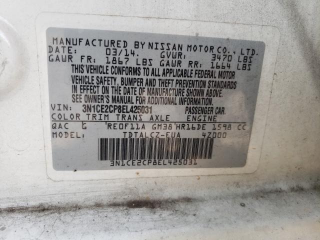 2014 NISSAN VERSA NOTE 3N1CE2CP8EL425031